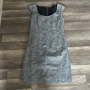 Ann Taylor Gray Cap Sleeve Mini Dress